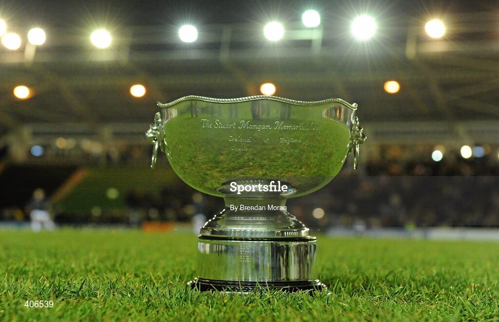 26 February 2010; A general view of the Stuart Mangan memorial cup. The Stuart Mangan Memorial Cup, England Legends v Ireland Legends, The Stoop, Twickenham, London. Picture credit: Brendan Moran / SPORTSFILE