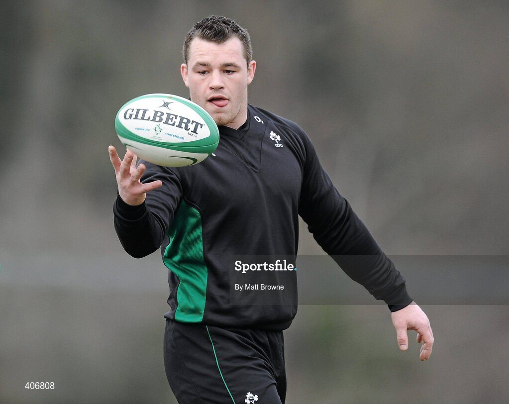 3 March 2010; Ireland's Cian Healy during rugby squad training ahead of their RBS Six Nations Rugby Championship game against Wales on Saturday week. Carton House, Maynooth, Co. Kildare. Picture credit: Matt Browne / SPORTSFILE
