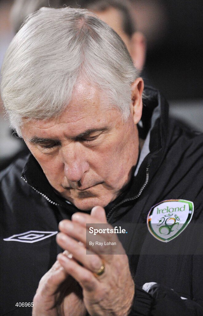 3 February 2010; Republic of Ireland Manager Don Givens. UEFA European U21 Championship Qualifier, Republic of Ireland v Armenia, Tallaght Stadium, Tallaght, Co. Dublin. Picture credit: Ray Lohan / SPORTSFILE