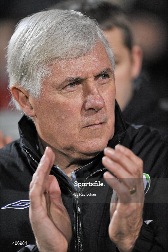 3 February 2010; Don Givens, Republic of Ireland U-21 Manager. UEFA European U21 Championship Qualifier, Republic of Ireland v Armenia, Tallaght Stadium, Tallaght, Co. Dublin. Picture credit: Ray Lohan / SPORTSFILE