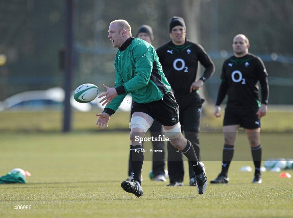4 March 2010; Ireland's Paul O'Connell in action during rugby squad training ahead of their RBS Six Nations Rugby Championship game against Wales on Saturday week. Carton House, Maynooth, Co. Kildare. Picture credit: Matt Browne / SPORTSFILE