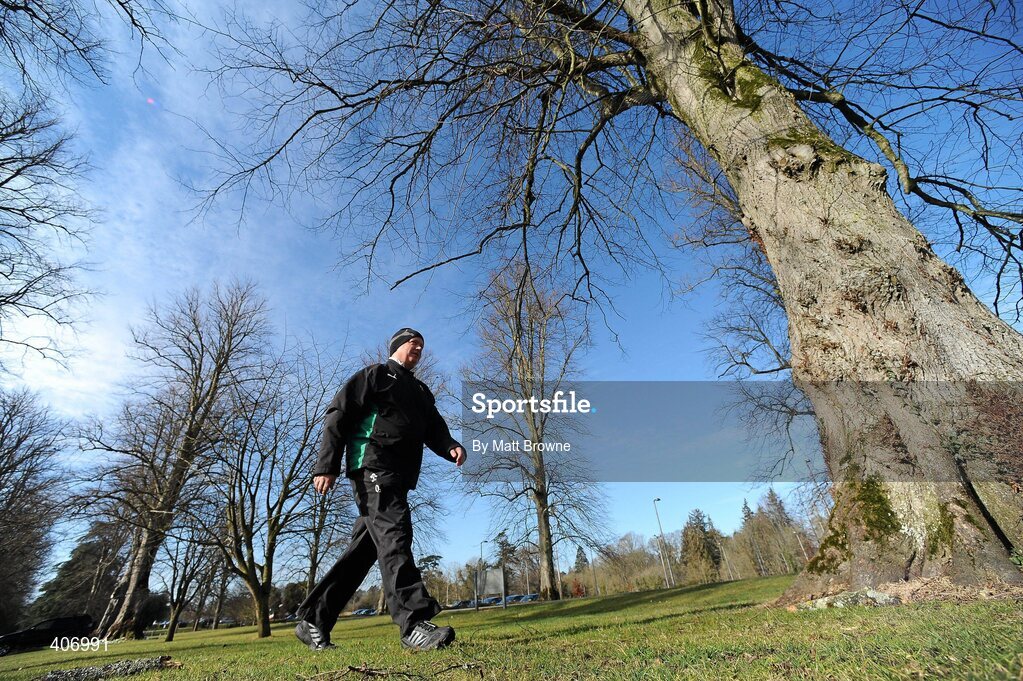4 March 2010; Ireland's head coach Declan Kidney on his way to  squad training ahead of their RBS Six Nations Rugby Championship game against Wales on Saturday week. Carton House, Maynooth, Co. Kildare. Picture credit: Matt Browne / SPORTSFILE