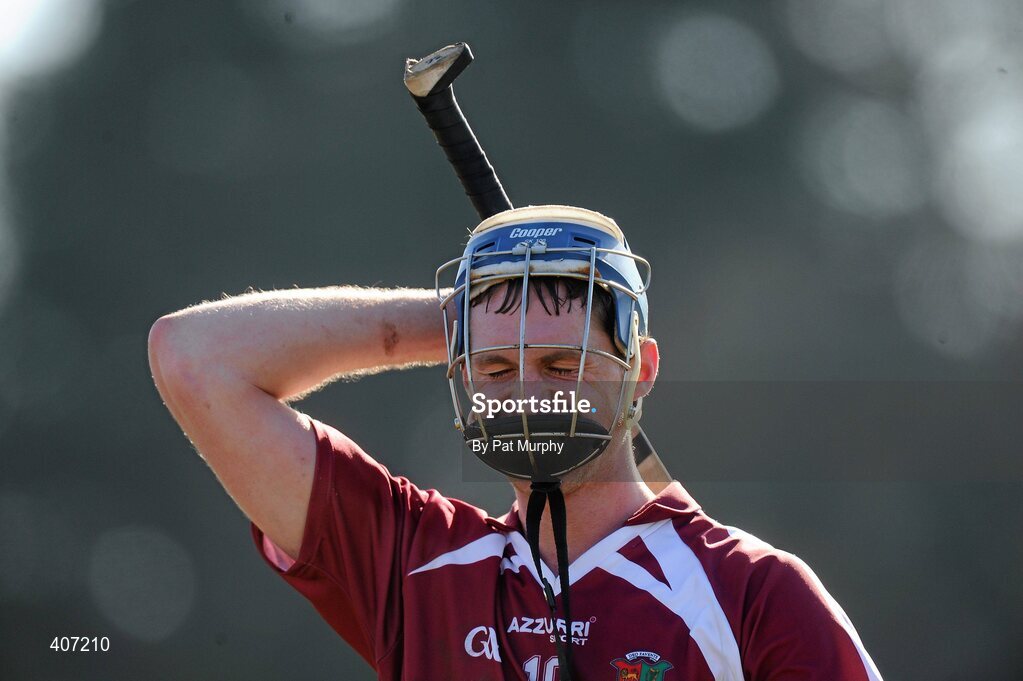 5 March 2010; David Barrett, NUI Galway, leaves the field after being shown a red card. Ulster Bank Fitzgibbon Cup Semi-Final, National University of Ireland, Galway v Limerick Institute of Technology, Dangan GAA Grounds, Dangan, Co. Galway. Picture credit: Pat Murphy / SPORTSFILE