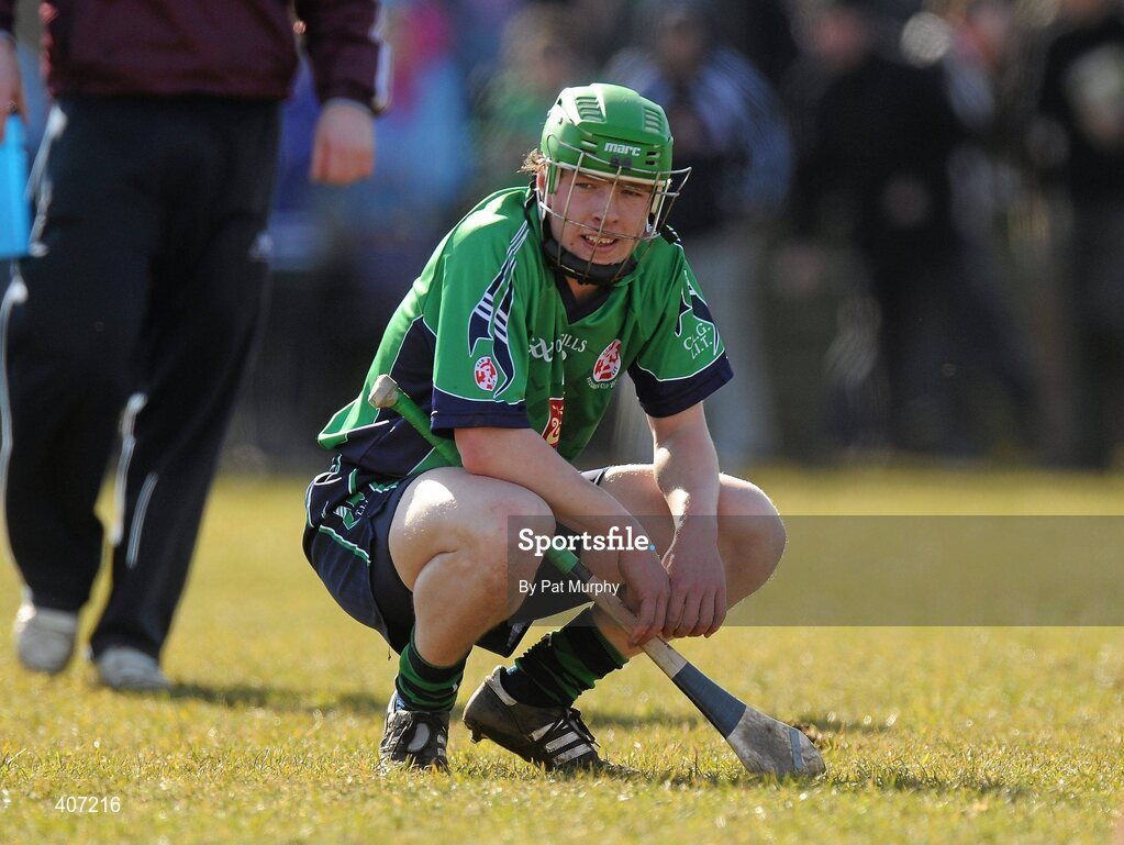 5 March 2010; Paul Browne, Limerick IT, shows his disappointment after the game. Ulster Bank Fitzgibbon Cup Semi-Final, National University of Ireland, Galway v Limerick Institute of Technology, Dangan GAA Grounds, Dangan, Co. Galway. Picture credit: Pat Murphy / SPORTSFILE