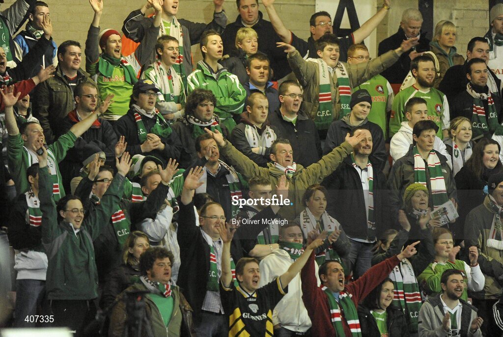 5 March 2010; A general view of Cork City Foras Co-op fans in the away section. Airtricity League, Premier Division, Derry City v Cork City Foras Co-op, Brandywell Stadium, Derry. Picture credit: Oliver McVeigh / SPORTSFILE