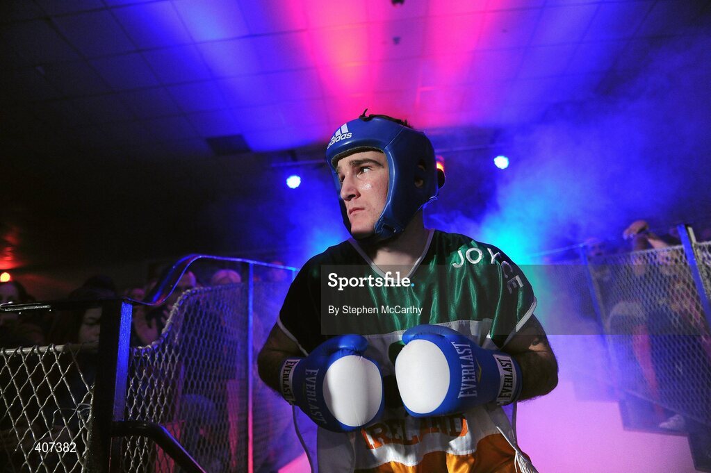 5 March 2010; John Joe Joyce, St Michaels Athy, makes his way to the ring for his 69kg bout with Willie McLoughlin, Illies Golden Gloves. National Men's & Women's Elite National Championships 2010 Finals - Friday, National Stadium, Dublin. Picture credit: Stephen McCarthy / SPORTSFILE