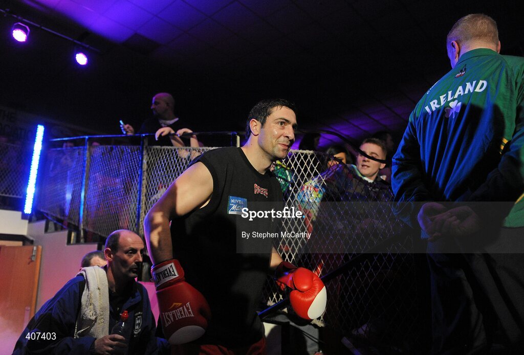 5 March 2010; Kenny Egan, Neilstown, makes his way to the ring for his elite 81kg final bout with Tommy McCarthy, Oliver Plunketts. National Men's & Women's Elite National Championships 2010 Finals - Friday, National Stadium, Dublin. Picture credit: Stephen McCarthy / SPORTSFILE
