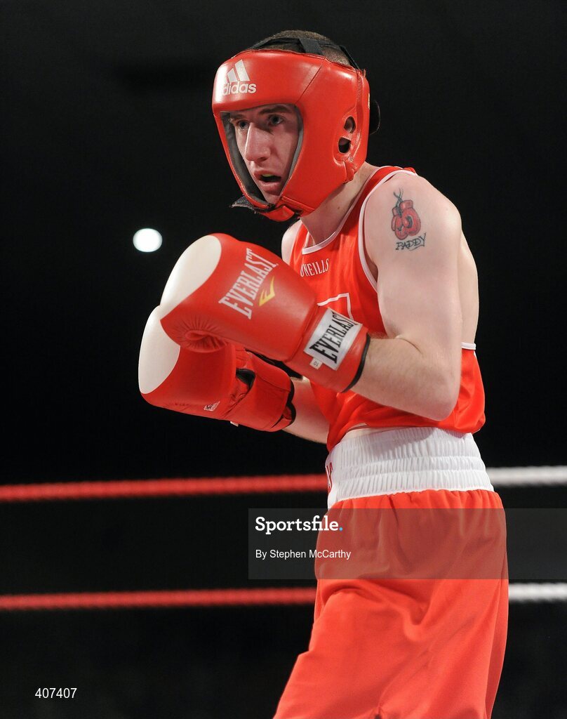 5 March 2010; Paddy Barnes, Holy Family Golden Gloves, in action during his elite 48kg final bout with Jamie Moore, St Francis Limerick. National Men's & Women's Elite National Championships 2010 Finals - Friday, National Stadium, Dublin. Picture credit: Stephen McCarthy / SPORTSFILE