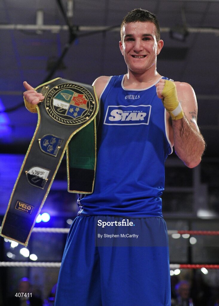 5 March 2010; John Joe Joyce, St Michaels Athy, following his victory over Willie McLoughlin, Illies Golden Gloves, during their elite 69kg final bout. National Men's & Women's Elite National Championships 2010 Finals - Friday, National Stadium, Dublin. Picture credit: Stephen McCarthy / SPORTSFILE