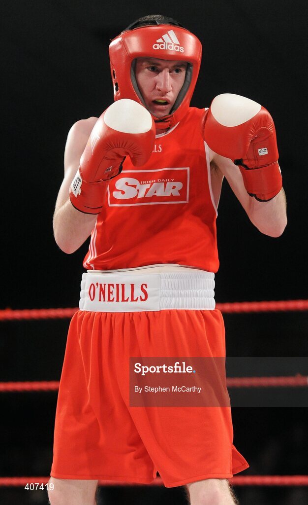 5 March 2010; Paddy Barnes, Holy Family Golden Gloves, in action during his elite 48kg final bout with Jamie Moore, St Francis Limerick. National Men's & Women's Elite National Championships 2010 Finals - Friday, National Stadium, Dublin. Picture credit: Stephen McCarthy / SPORTSFILE