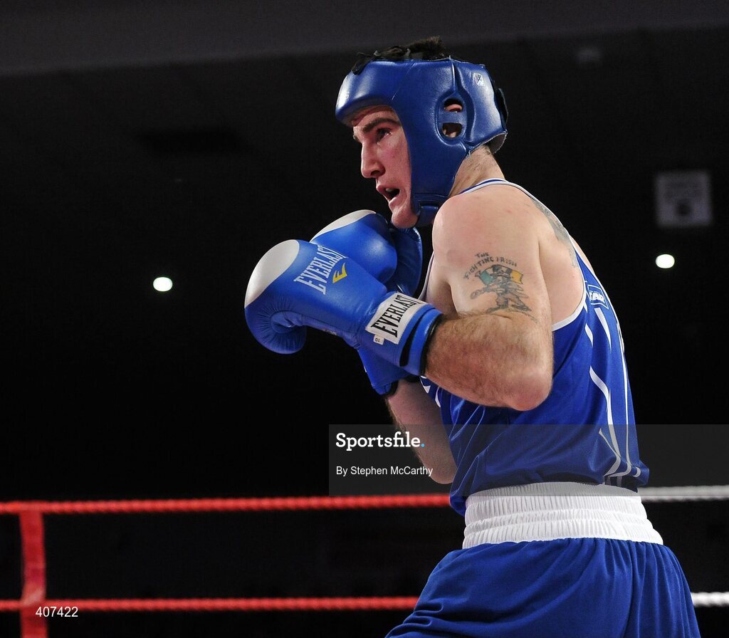 5 March 2010; John Joe Joyce, St Michaels Athy, in action during his elite 69kg final bout with Willie McLoughlin, Illies Golden Gloves. National Men's & Women's Elite National Championships 2010 Finals - Friday, National Stadium, Dublin. Picture credit: Stephen McCarthy / SPORTSFILE
