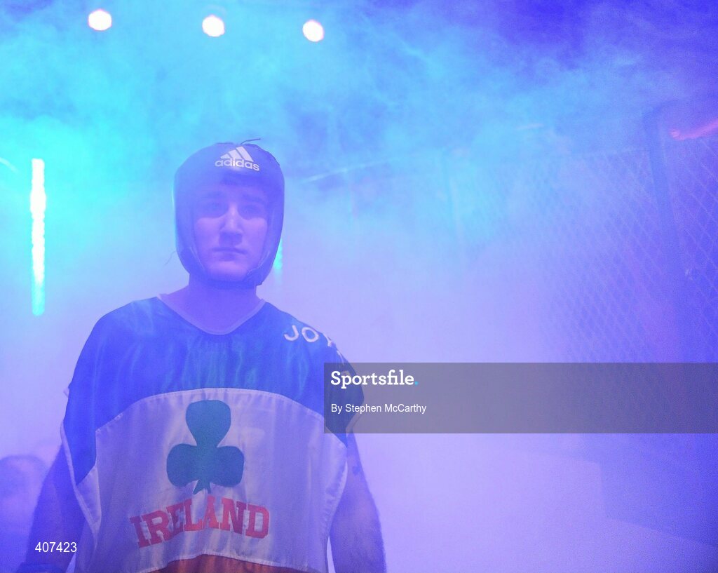 5 March 2010; John Joe Joyce, St Michaels Athy, makes his way to the ring for his elite 69kg final bout with Willie McLoughlin, Illies Golden Gloves. National Men's & Women's Elite National Championships 2010 Finals - Friday, National Stadium, Dublin. Picture credit: Stephen McCarthy / SPORTSFILE