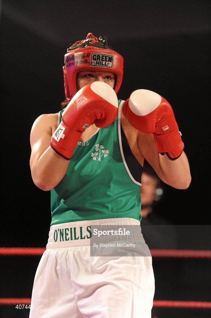 5 March 2010; Sinead Kavanagh, Drimnagh, Ireland, in action against Tetyana Ivashenko, Ukraine, during their women's 75kg special bout. National Men's & Women's Elite National Championships 2010 Finals - Friday, National Stadium, Dublin. Picture credit: Stephen McCarthy / SPORTSFILE