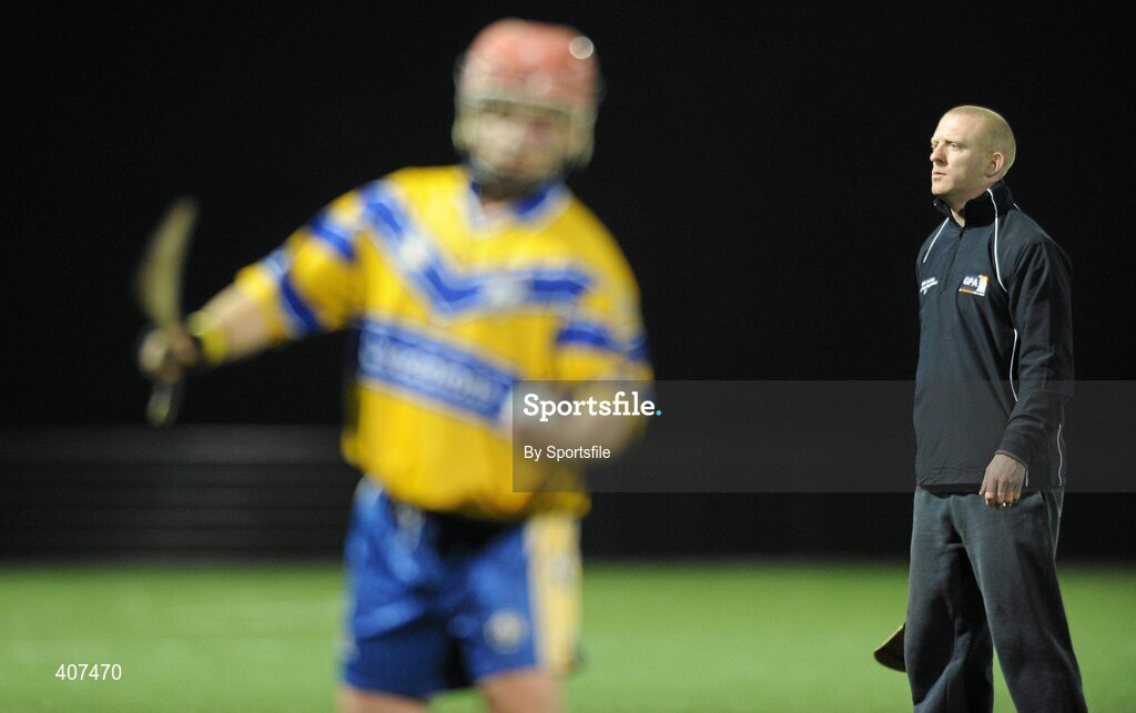 5 March 2010; Waterford hurling star John Mullane with Cavan hurlers. Mullane was visiting Breffni Park to oversee a session with the Cavan hurlers as part of the GPAs Hurling Twinning Programme. The Twinning Programme, now in its third year, pairs hurlers from the MacCarthy Cup squads with panels in the non-traditional hurling counties. 3G All Weather Pitch, Breffni Park, Cavan. Photo by Sportsfile