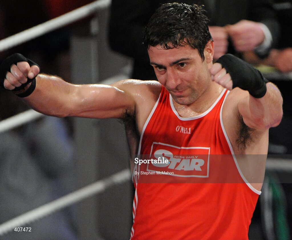 5 March 2010; Kenny Egan, Neilstown, after beating Tommy McCarthy, Oliver Plunkett, during their elite 81kg final. National Men's & Women's Elite National Championships 2010 Finals - Friday, National Stadium, Dublin. Picture credit: Stephen McMahon / SPORTSFILE