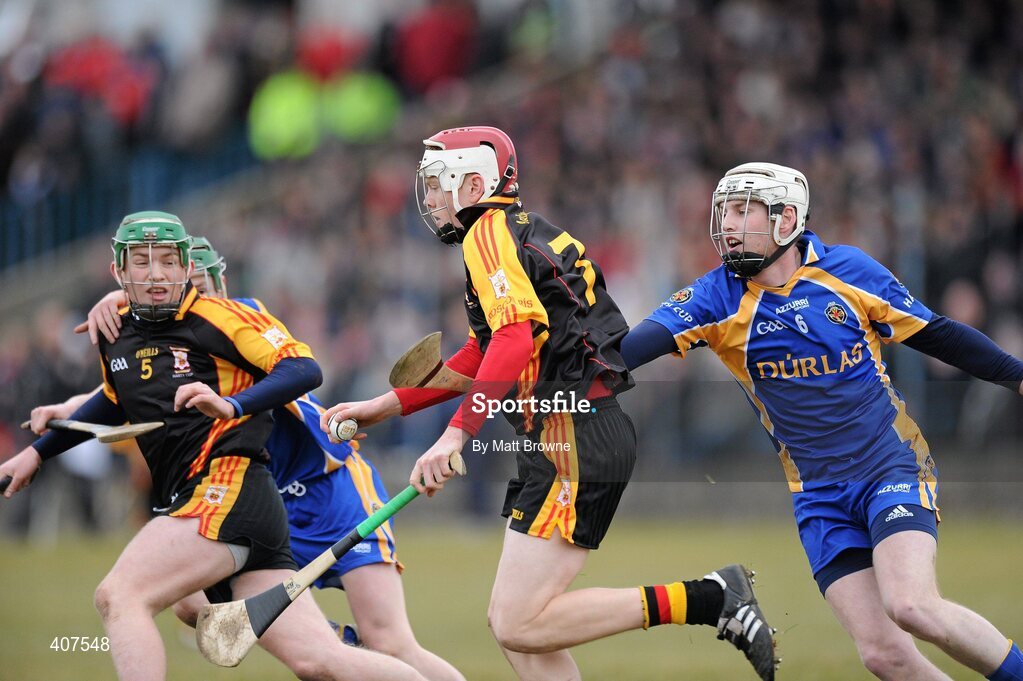 6 March 2010; Eoghan McCarthy, Ard Scoil Ris, in action against Denis Maher, Thurles CBS. Harty Cup Final replay, Thurles CBS v Ard Scoil Ris, McDonagh Park, Nenagh, Co. Tipperary. Picture credit: Matt Browne / SPORTSFILE