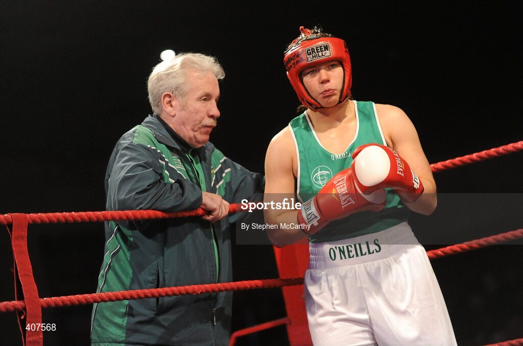 5 March 2010; Sinead Kavanagh, Drimnagh, Ireland, in action against Tetyana Ivashenko, Ukraine, during their women's 75kg special bout. National Men's & Women's Elite National Championships 2010 Finals - Friday, National Stadium, Dublin. Picture credit: Stephen McCarthy / SPORTSFILE