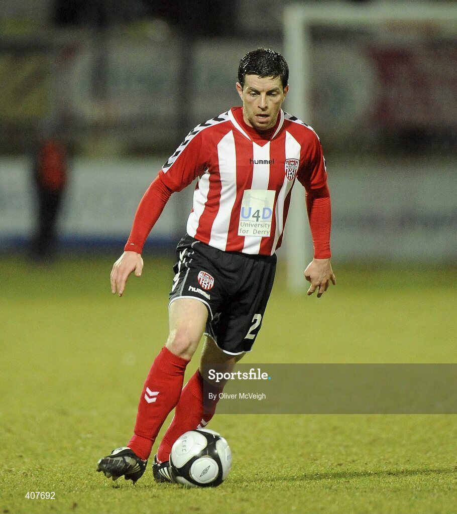 5 March 2010; Eddie McCallion, Derry City. Airtricity League, Premier Division, Derry City v Cork City Foras Co-op, Brandywell Stadium, Derry. Picture credit: Oliver McVeigh / SPORTSFILE