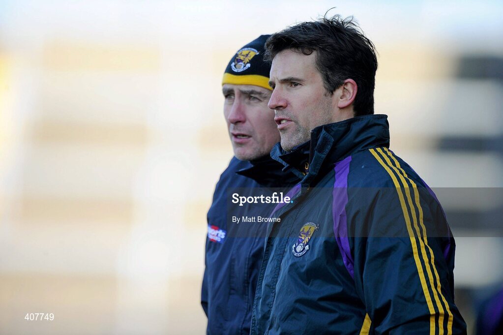 7 March 2010; Wexford manager Jason Ryan watches his team in action against Sligo with selector Paul McLoughlin. Allianz GAA Football National League, Division 3, Round 3, Wexford v Sligo, Wexford Park, Wexford. Picture credit: Matt Browne / SPORTSFILE