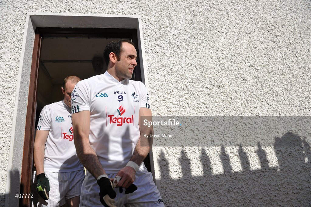 7 March 2010; Dermot Earley, Kildare, walks out from the Kildare dressing room for the start of the game. Allianz GAA Football National League, Division 2, Round 3, Kildare v Donegal, St Conleth's Park, Newbridge, Co. Kildare. Picture credit: David Maher / SPORTSFILE