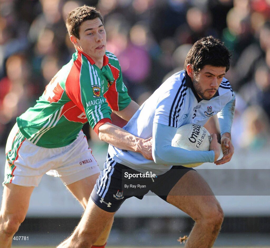 7 March 2010; Cian O'Sullivan, Dublin, in action against Alan Freeman, Mayo. Allianz GAA Football National League Division 1 Round 3, Mayo v Dublin, McHale Park, Castlebar, Co. Mayo. Picture credit: Ray Ryan / SPORTSFILE