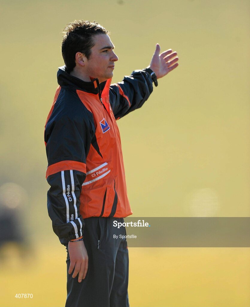 7 March 2010; Armagh manager Ryan McConville during the game. Bord Gais Energy Ladies National Football League Division 2 Round 4, Armagh v Meath, Cullaville, Co. Armagh. Photo by Sportsfile