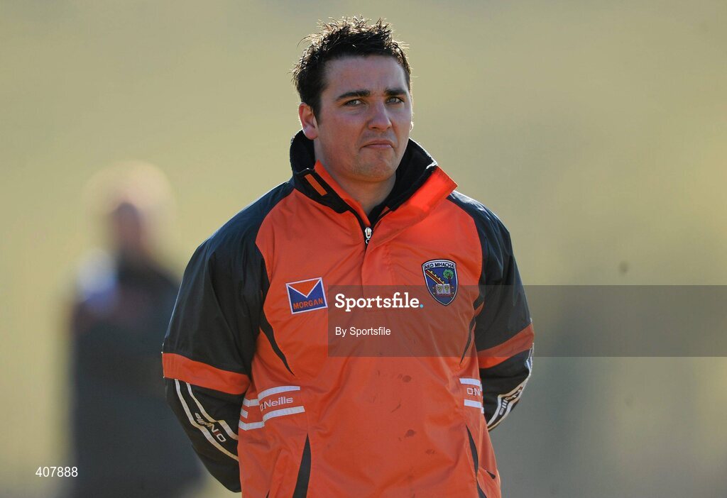 7 March 2010; Armagh manager Ryan McConville during the game. Bord Gais Energy Ladies National Football League Division 2 Round 4, Armagh v Meath, Cullaville, Co. Armagh. Photo by Sportsfile
