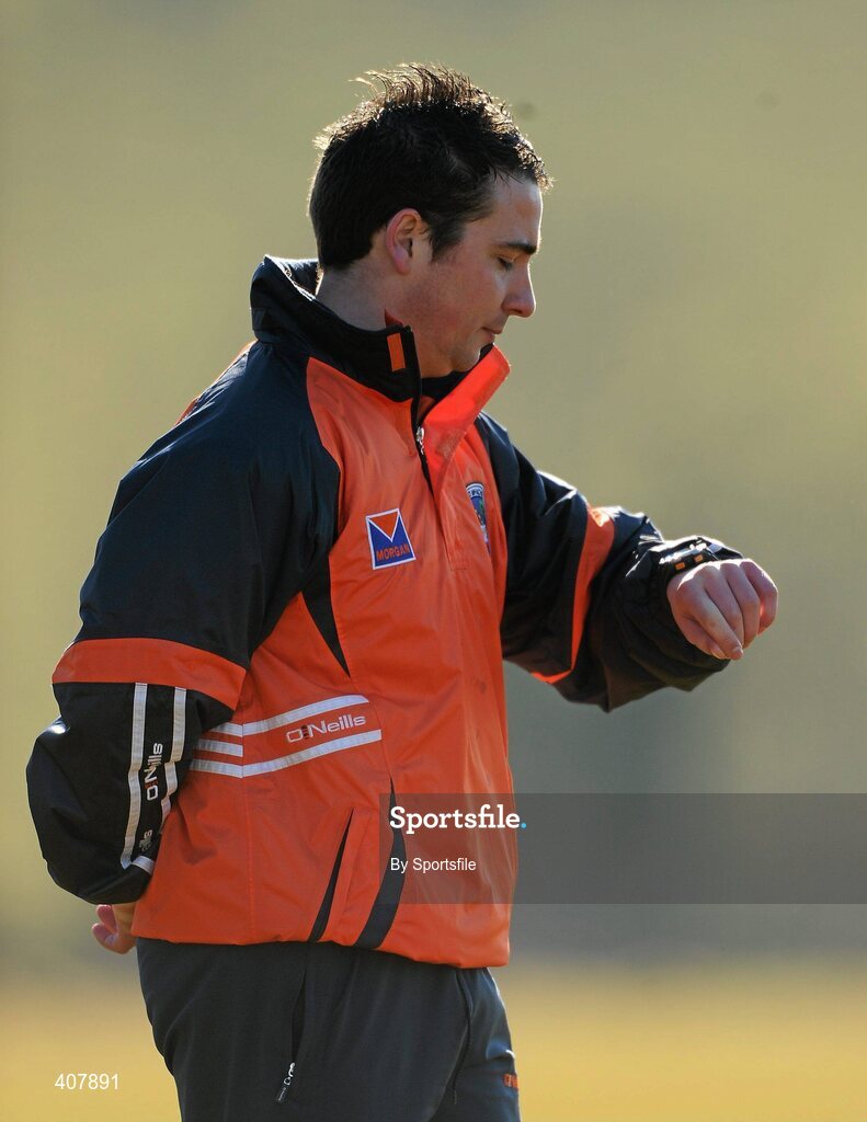 7 March 2010; Armagh manager Ryan McConville during the game. Bord Gais Energy Ladies National Football League Division 2 Round 4, Armagh v Meath, Cullaville, Co. Armagh. Photo by Sportsfile