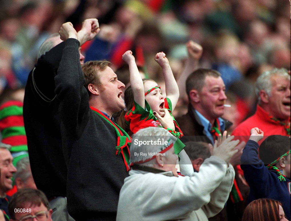 29 April 2001; Mayo fans during the Allianz GAA National Football League Division 1 Final match betweem Mayo and Galway at Croke Park in Dublin. Photo by Ray McManus/Sportsfile