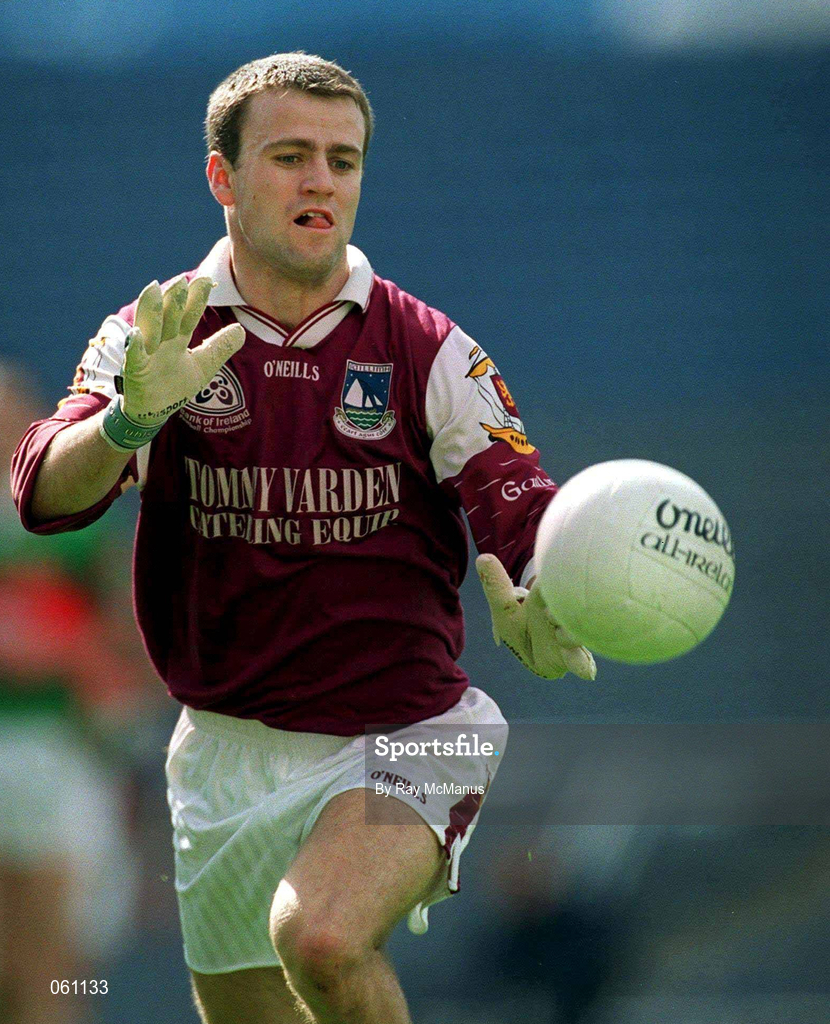 3 April 2001; Derek Savage of Galway during the Allianz GAA National Football League Division 1 Final match betweem Mayo and Galway at Croke Park in Dublin. Photo by Ray McManus/Sportsfile