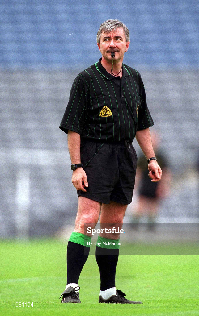 29 April 2001; Referee Michael McGrath during the Allianz GAA National Football League Division 2 Final match between Westmeath and Cork at Croke Park in Dublin. Photo by Ray McManus/Sportsfile *** Local Caption *** cork