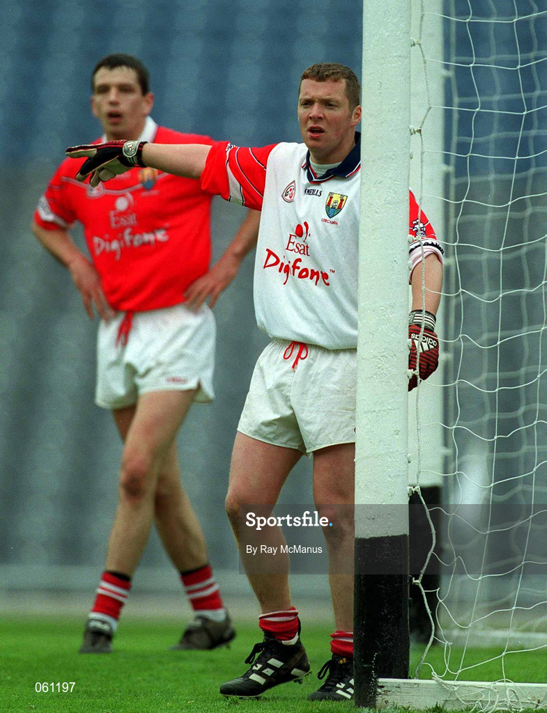 29 April 2001; Cork goalkeeper Kevin O'Dwyer during the Allianz GAA National Football League Division 2 Final match between Westmeath and Cork at Croke Park in Dublin. Photo by Ray McManus/Sportsfile