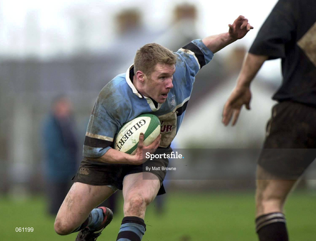 14 April 2001; Denver Rumney of Galwegians during the AIB League Division One match between Ballymena and Galwegians at Ballymena Rugby Club in Antrim. Photo by Matt Browne/Sportsfile