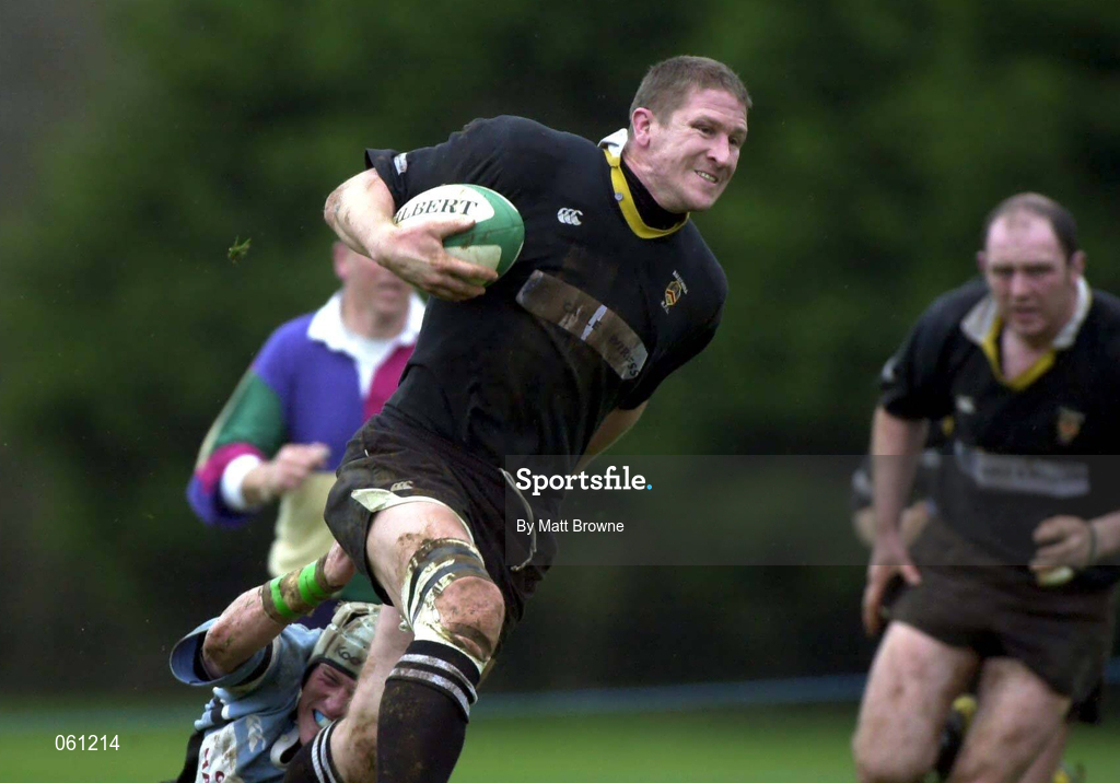 14 April 2001; Russell Nelson of Ballymena during the AIB League Division One match between Ballymena and Galwegians at Ballymena Rugby Club in Antrim. Photo by Matt Browne/Sportsfile