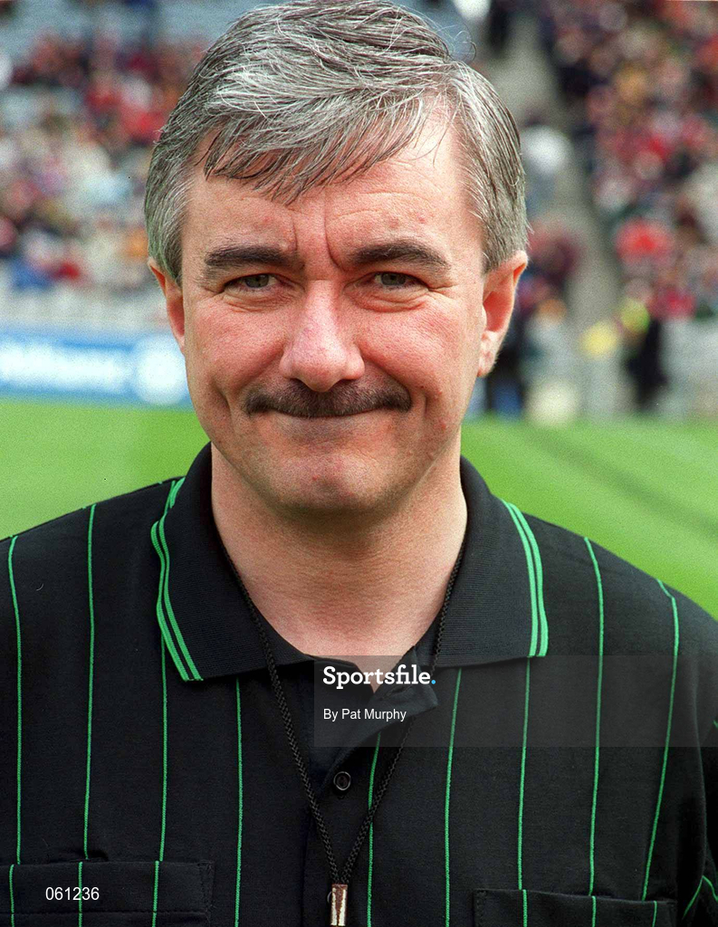 29 April 2001; Referee Michael McGrath before the Allianz GAA National Football League Division 2 Final match between Westmeath and Cork at Croke Park in Dublin. Photo by Pat Murphy/Sportsfile *** Local Caption *** cork