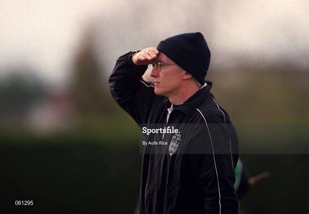 29 April 2001; Kildare manager Morgan Lalor during the Guinness Leinster Senior Hurling Championship Preliminary Round match between Kildare and Meath at Conneff Park in Clane, Kildare. Photo by Aoife Rice/Sportsfile