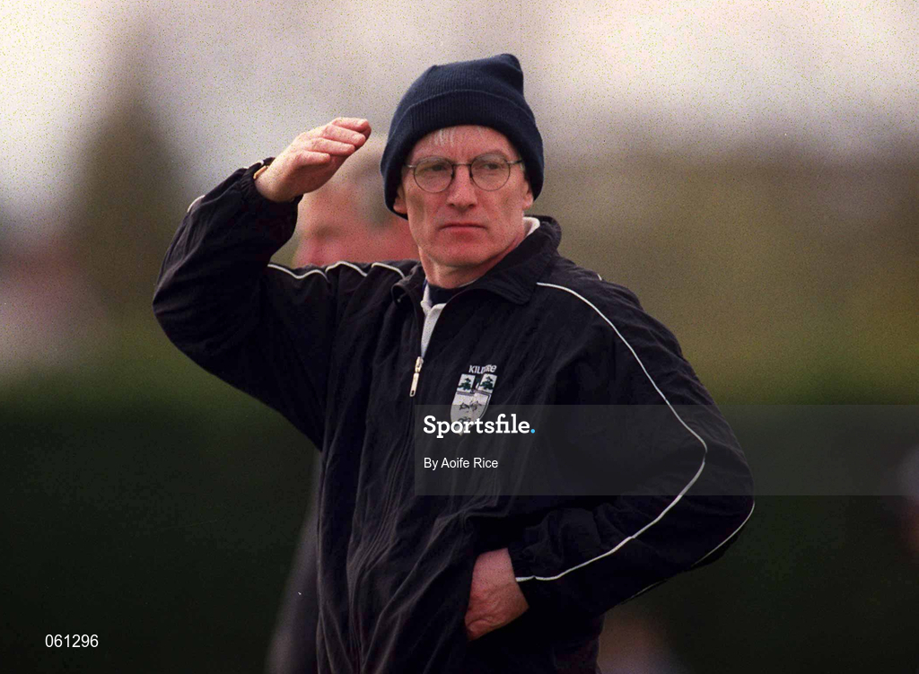 29 April 2001; Kildare manager Morgan Lalor during the Guinness Leinster Senior Hurling Championship Preliminary Round match between Kildare and Meath at Conneff Park in Clane, Kildare. Photo by Aoife Rice/Sportsfile