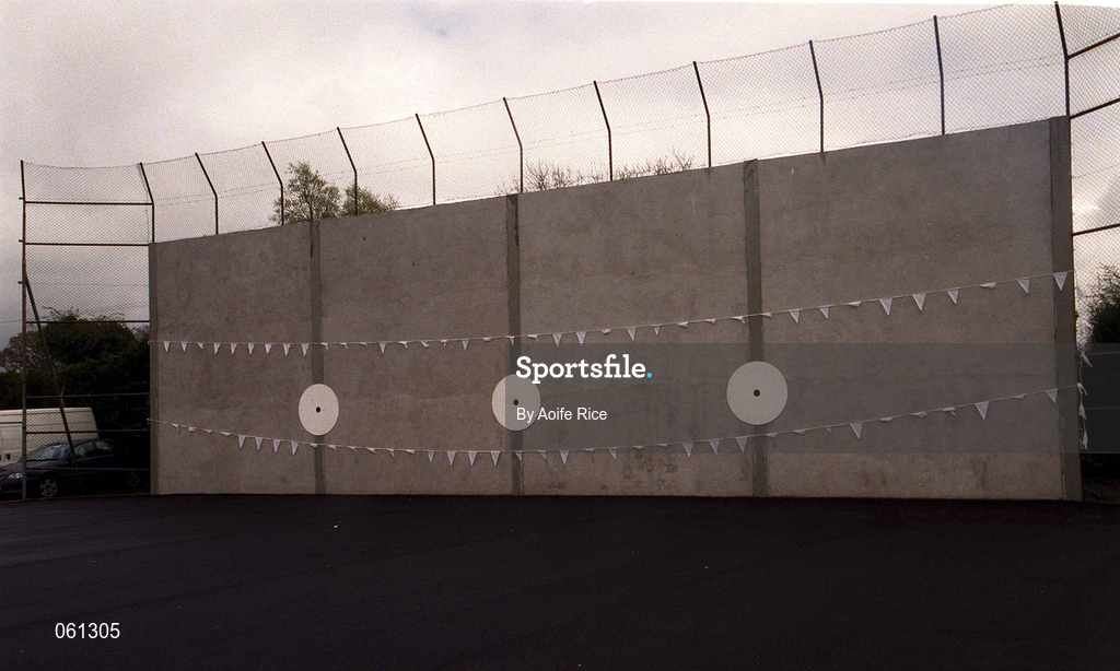 29 April 2001; A general view of the hurling wall at Conneff Park at the Guinness Leinster Senior Hurling Championship Preliminary Round match between Kildare and Meath at Conneff Park in Clane, Kildare. Photo by Aoife Rice/Sportsfile