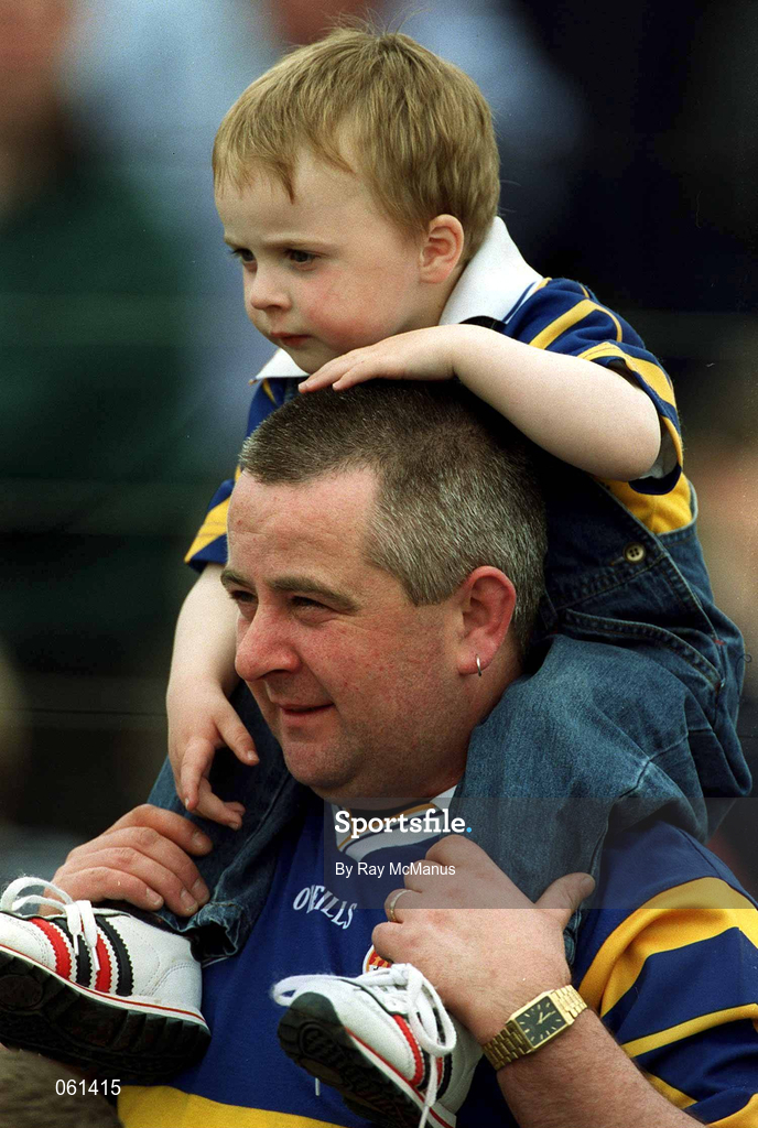 6 May 2001; Tipperary supporters look on during the Allianz National Hurling League Final match between Tipperary and Clare at the Gaelic Grounds in Limerick. Photo by Ray McManus/Sportsfile