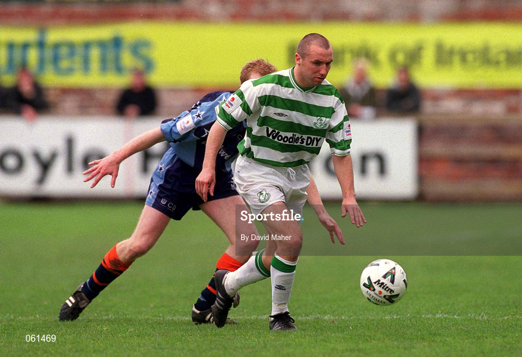 29 April 2001; Tony Grant of Shamrock Rovers during the Eircom League Premier Division match between UCD and Shamrock Rovers at Belfield Park in UCD, Dublin. Photo by David Maher/Sportsfile