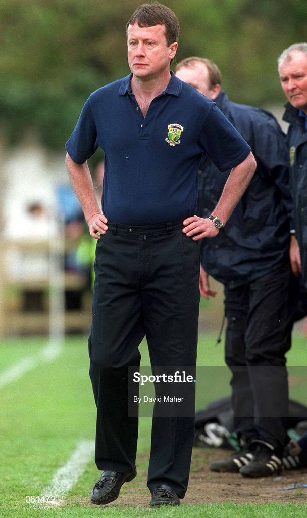 29 April 2001; UCD manager Martin Moran during the Eircom League Premier Division match between UCD and Shamrock Rovers at Belfield Park in UCD, Dublin. Photo by David Maher/Sportsfile