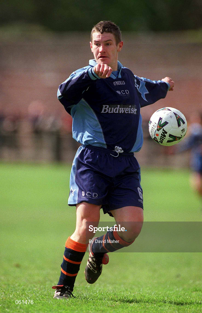 29 April 2001; Ciaran Kavanagh of UCD during the Eircom League Premier Division match between UCD and Shamrock Rovers at Belfield Park in UCD, Dublin. Photo by David Maher/Sportsfile