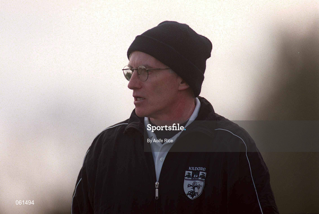 29 April 2001; Kildare manager Morgan Lalor during the Guinness Leinster Senior Hurling Championship Preliminary Round match between Kildare and Meath at Conneff Park in Clane, Kildare. Photo by Aoife Rice/Sportsfile
