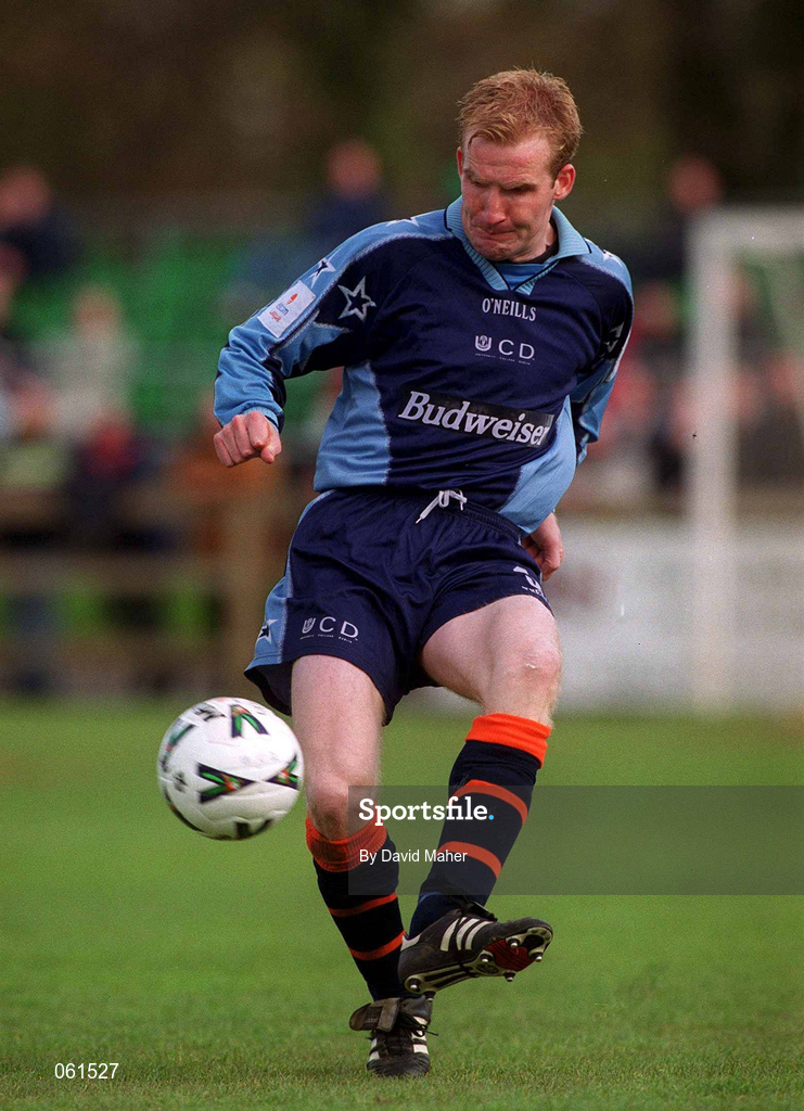 29 April 2001; Michael O'Donnell of UCD during the Eircom League Premier Division match between UCD and Shamrock Rovers at Belfield Park in UCD, Dublin. Photo by David Maher/Sportsfile