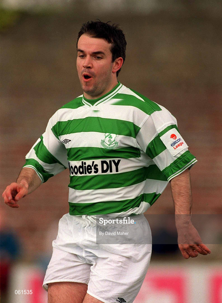 29 April 2001; Jason Colwell of Shamrock Rovers during the Eircom League Premier Division match between UCD and Shamrock Rovers at Belfield Park in UCD, Dublin. Photo by David Maher/Sportsfile