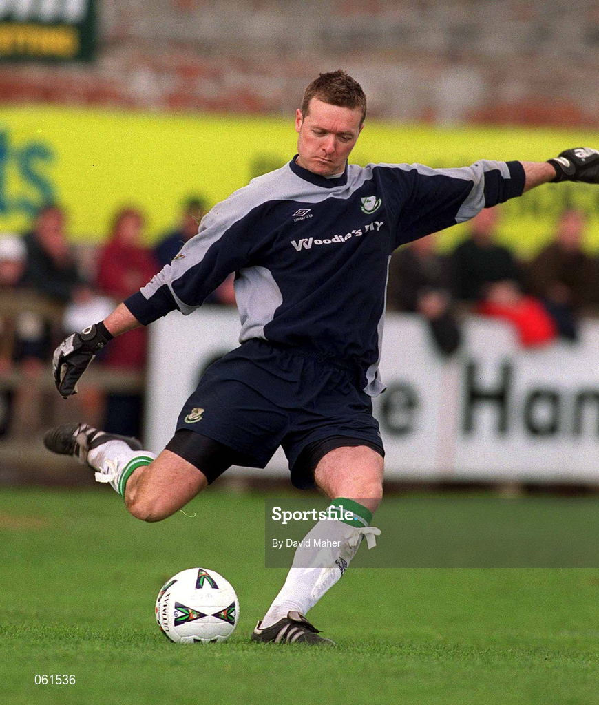 29 April 2001; Tony O'Dowd of Shamrock Rovers during the Eircom League Premier Division match between UCD and Shamrock Rovers at Belfield Park in UCD, Dublin. Photo by David Maher/Sportsfile