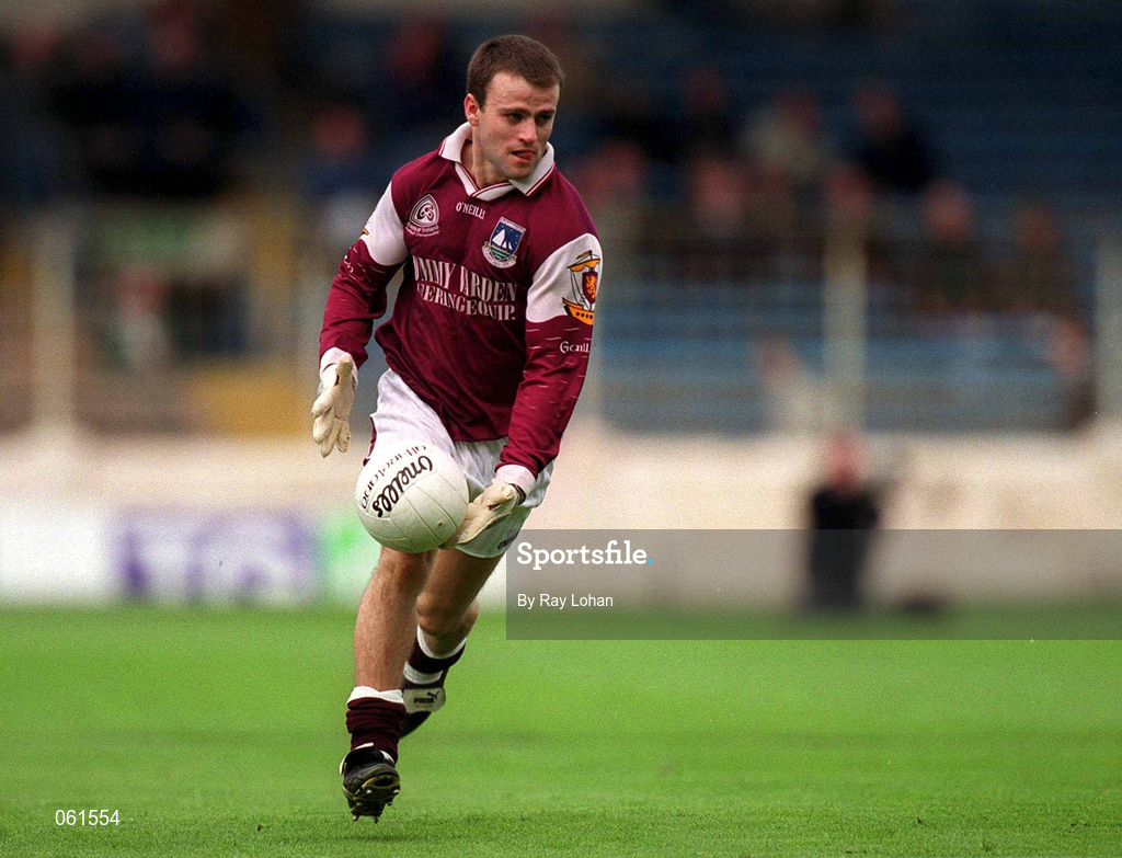 29 April 2001; Derek Savage of Galway during the Allianz GAA National Football League Division 1 Final match between Mayo and Galway at Croke Park in Dublin. Photo by Ray Lohan/Sportsfile