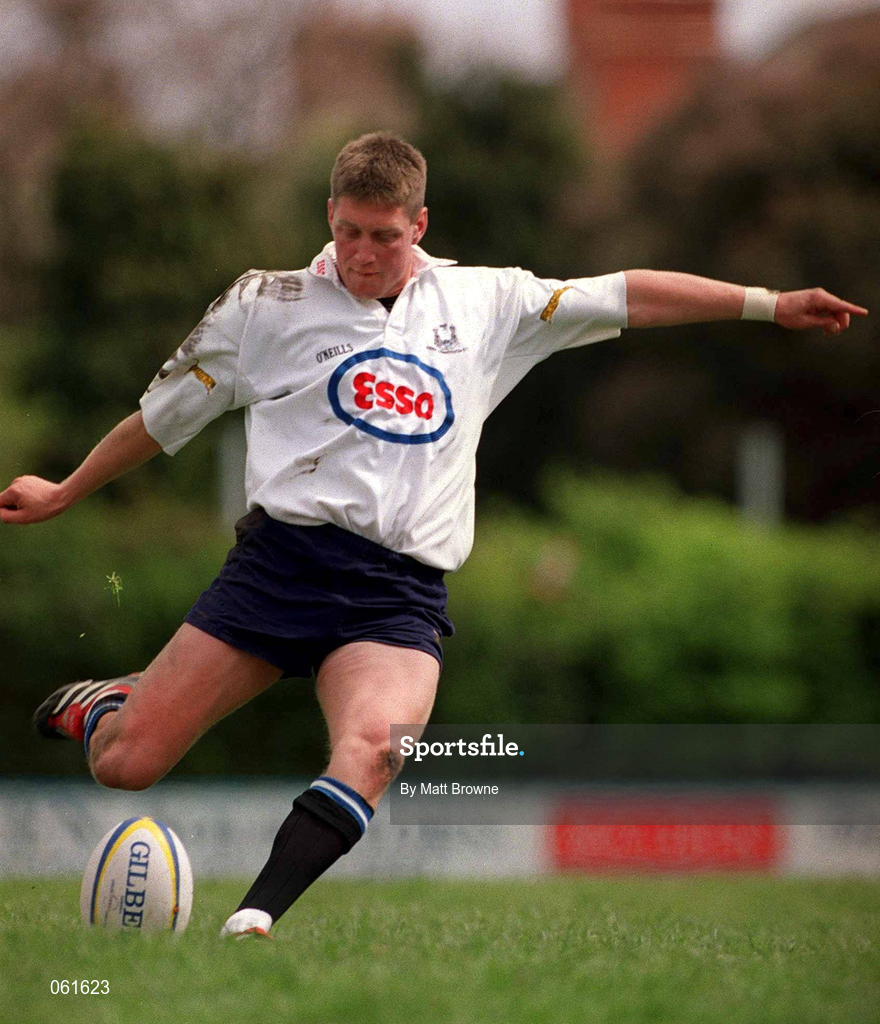 29 April 2001; Ronan O'Gara of Cork Constitution during the AIB All-Ireland League Rugby Division 1 match between Clontarf and Cork Constitution at Castle Avenue in Dublin. Photo by Matt Browne/Sportsfile