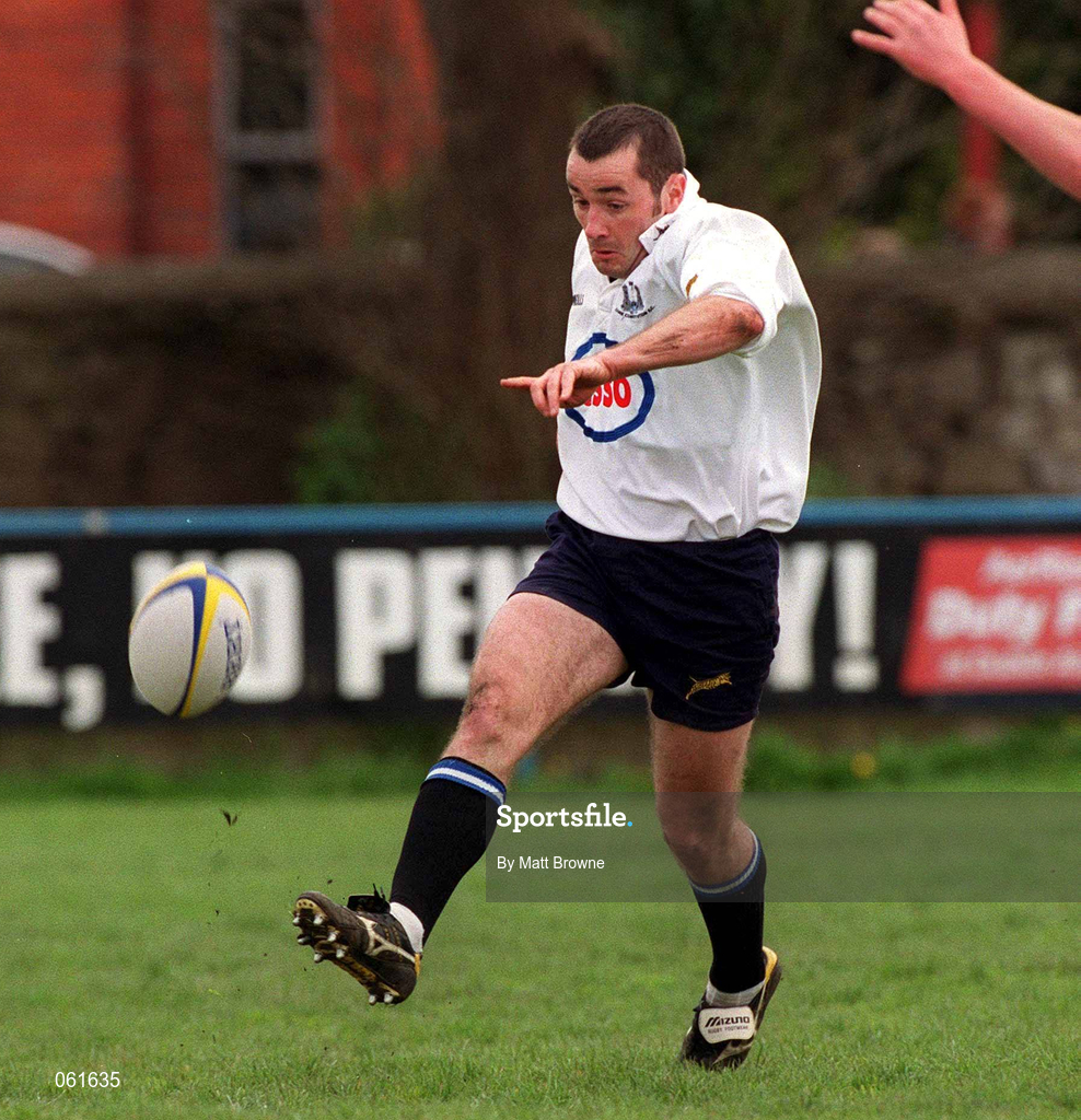 29 April 2001; Derek Dillon of Cork Constitution during the AIB All-Ireland League Rugby Division 1 match between Clontarf and Cork Constitution at Castle Avenue in Dublin. Photo by Matt Browne/Sportsfile