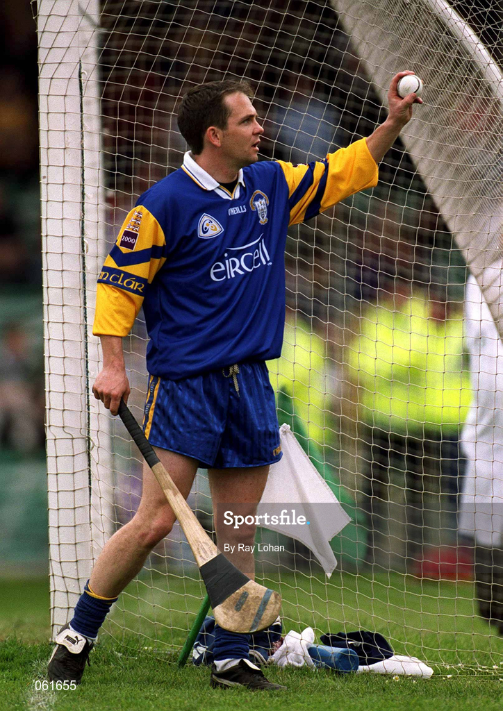 6 May 2001; David Fitzgerald of Clare during the Allianz National Hurling League Final match between Tipperary and Clare at the Gaelic Grounds in Limerick. Photo by Ray Lohan/Sportsfile